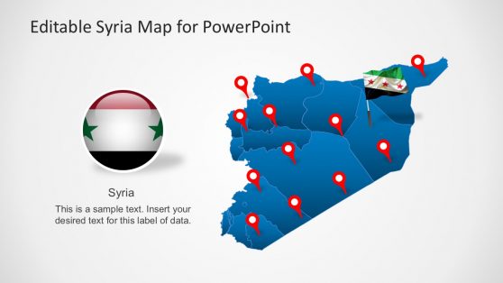 Editable Syria Map PowerPoint Template